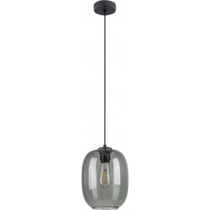 Lampa wisząca szklana Elio 20cm grafit lustrzany TK Lighting