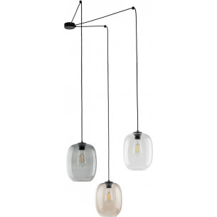 Lampa wisząca szklana pająk 3 punktowa Elio III 150cm multikolor TK Lighting