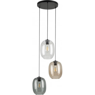 Elio III 45cm multicolor glass 3-light pendant lamp TK Lighting