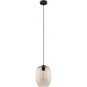 Lampa wisząca szklana Elio 20cm topaz / bursztynowy TK Lighting