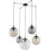 Esme 180cm multicolored 5 glass globes pendant lamp TK Lighting