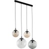 Esme 87cm multicolor pendant lamp with 4 glass spheres on a strip TK Lighting