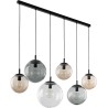 Esme 130cm multicolor pendant lamp with 6 glass spheres TK Lighting