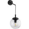 Esme transparent&amp;black glass globe pendant wall lamp TK Lighting