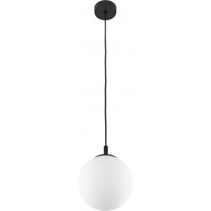 Esme 25cm white glass globe pendant lamp TK Lighting