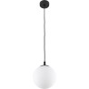 Esme 25cm white glass globe pendant lamp TK Lighting