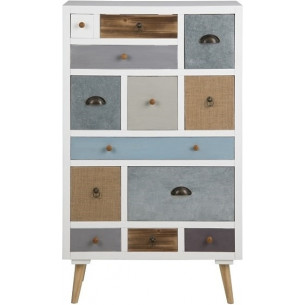 Thais III 70 multicolour retro cabinet with wooden legs Actona