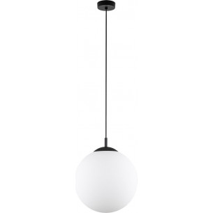 Esme 35cm white glass globe pendant lamp TK Lighting