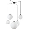 Lampa wisząca 5 szklanych kul Esme 180cm biała TK Lighting