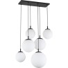 Esme 77cm white 6 glass globes pendant lamp TK Lighting