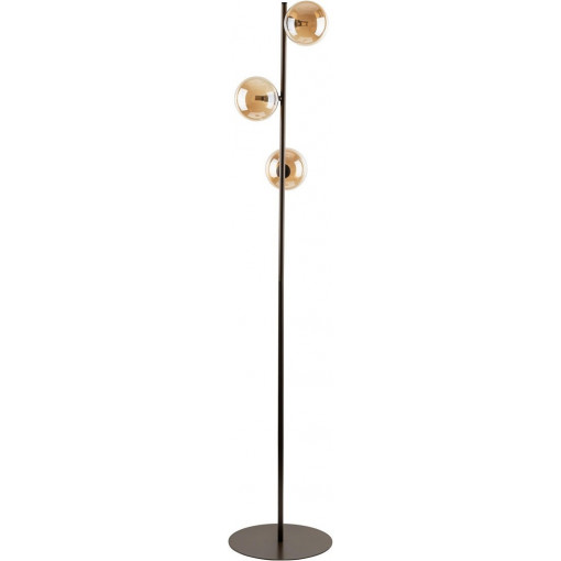 Estera Brown amber&amp;brown floor lamp with 3 glass spheres TK Lighting