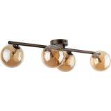 Lampa sufitowa 4 szklane kule Estera Brown 63cm bursztynowy / brąz TK Lighting