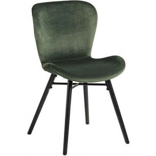 Batilda VIC green&amp;black velvet chair Actona