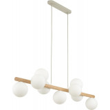 Lampa wisząca szklane kule z drewnem Estera Wood IX 117cm TK lighting