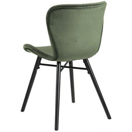 Stylowe Krzesło welurowe Batilda VIC Zielone Actona do jadalni, salonu i kuchni.