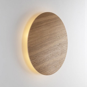 Kinkiet okrągły drewniany Luna New 40cm dąb TK Lighting