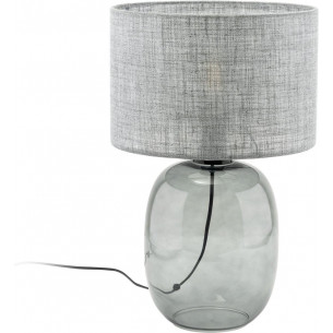 Melody 30cm graphite glass table lamp with shade TK Lighting