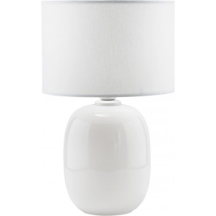 Melody 30cm white glass table lamp with shade TK Lighting