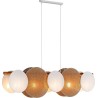 Stylowe oświetlenie boho - Lampa wisząca podłużna boho Pulse 125cm juta / biały TK Lighting, idealna do salonu, sypialni czy kuc