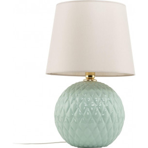 Santana beige&amp;green glass decorative table lamp TK Lighting