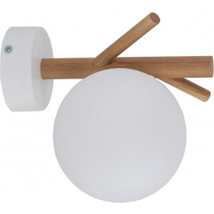 Sheron white&amp;wood scandinavian wall lamp TK Lighting