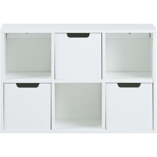 Mitra 58 white scandinavian shelving unit with drawers Actona