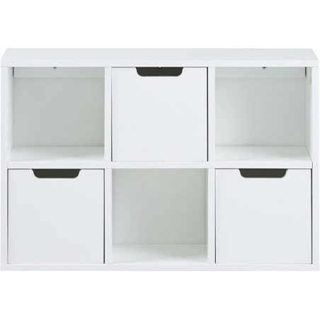 Mitra 58 white scandinavian shelving unit with drawers Actona