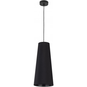 Zing 20cm black pendant lamp with cone shade TK Lighting