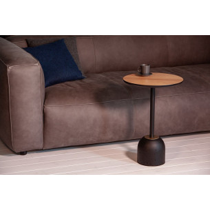 Concri 38cm oak veneered side table on concrete base Nordifra