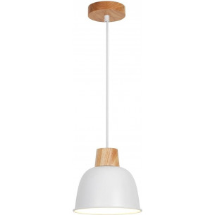 Orlo 19cm white scandinavian wooden pendant lamp ZumaLine