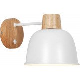 Orlo white&wood scandinavian wall lamp with switch ZumaLine Orlo white&wood scandinavian wall lamp with switch ZumaLine