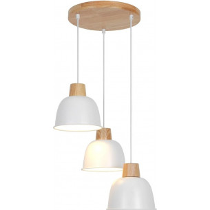 Orlo III 30cm white scandinavian wooden pendant lamp ZumaLine