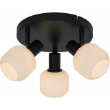 Reflektor sufitowy szklany Stem Round III biały / czarny Zumaline