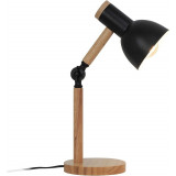 Balbo black wooden bedside table lamp ZumaLine