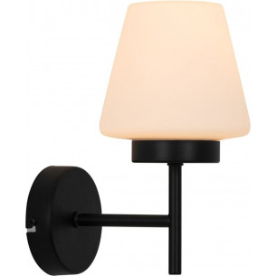 Rebel white&amp;black glass wall lamp with arm ZumaLine