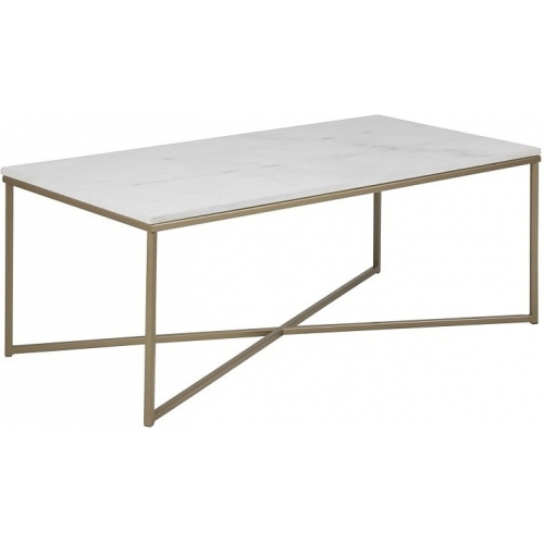 Alisma 120x60 coffee table with marble top Actona