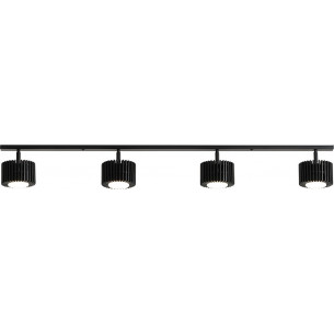 Tull IV 119cm black wooden ceiling spotlight Aldex