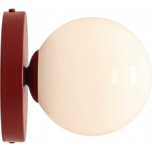 Ball Colours II S 14cm glass globe wall lamp white&amp;red Aldex