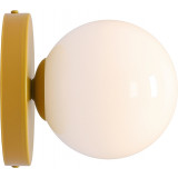 Kinkiet szklana kula Ball Colours II S 14cm biały / musztardowy Aldex