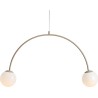 Una coral 84cm white&amp;beige glass balls pendant lamp Aldex