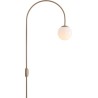 Una coral white&amp;beige glass globe wall lamp Aldex