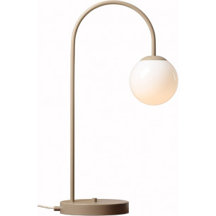 Una coral white&amp;beige glass ball table lamp Aldex