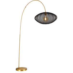 Corina black&amp;matte gold arc floor lamp Lucide 2