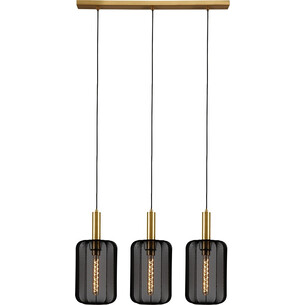 Corina III 90cm black&matte gold pendant lamp with 3 shades Lucide 2