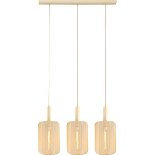 Corina III 90cm cream japandi pendant lamp with 3 shades Lucide 2