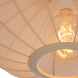 Corina 50cm cream japandi pendant lamp with shade Lucide