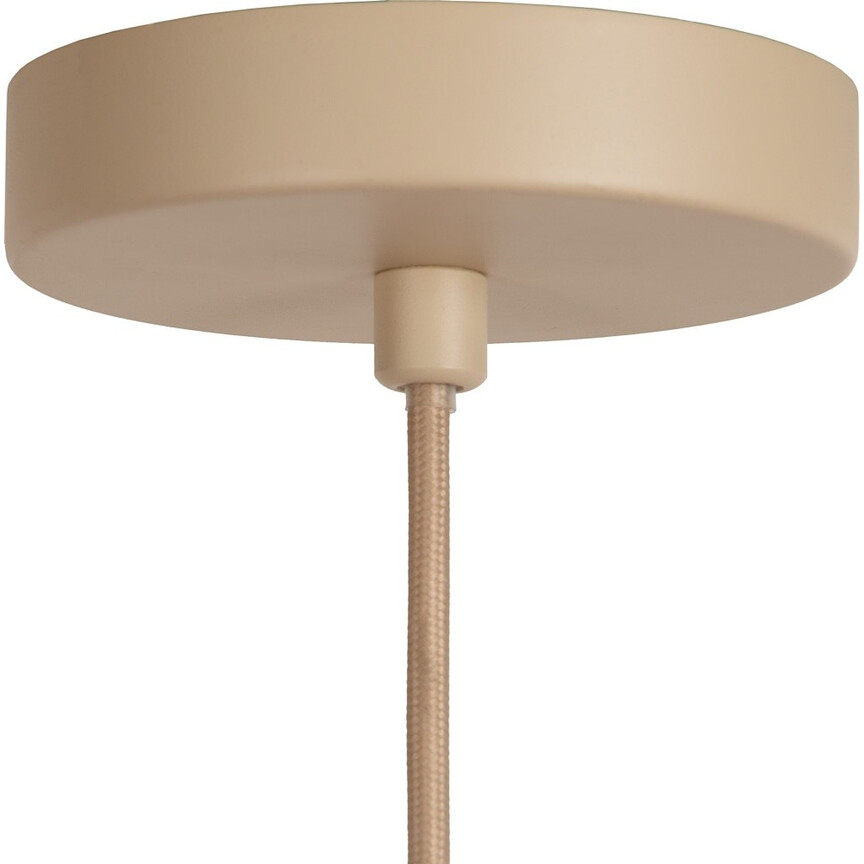 Corina 50cm cream japandi pendant lamp with shade Lucide