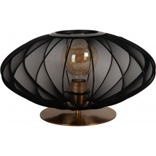 Corina 40cm black&matte gold table lamp with shade Lucide