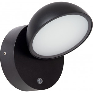 Finn LED black outdoor wall lamp with twilight sensor Lucide