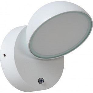 Finn LED white outdoor wall lamp with twilight sensor Lucide